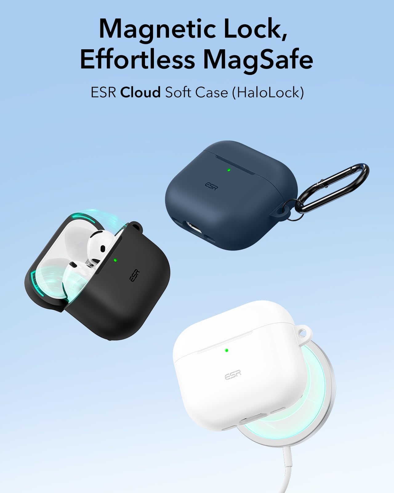 Foto 4 pulgar | Funda para AirPods 4.a Generación ESR Azul - Venta Internacional