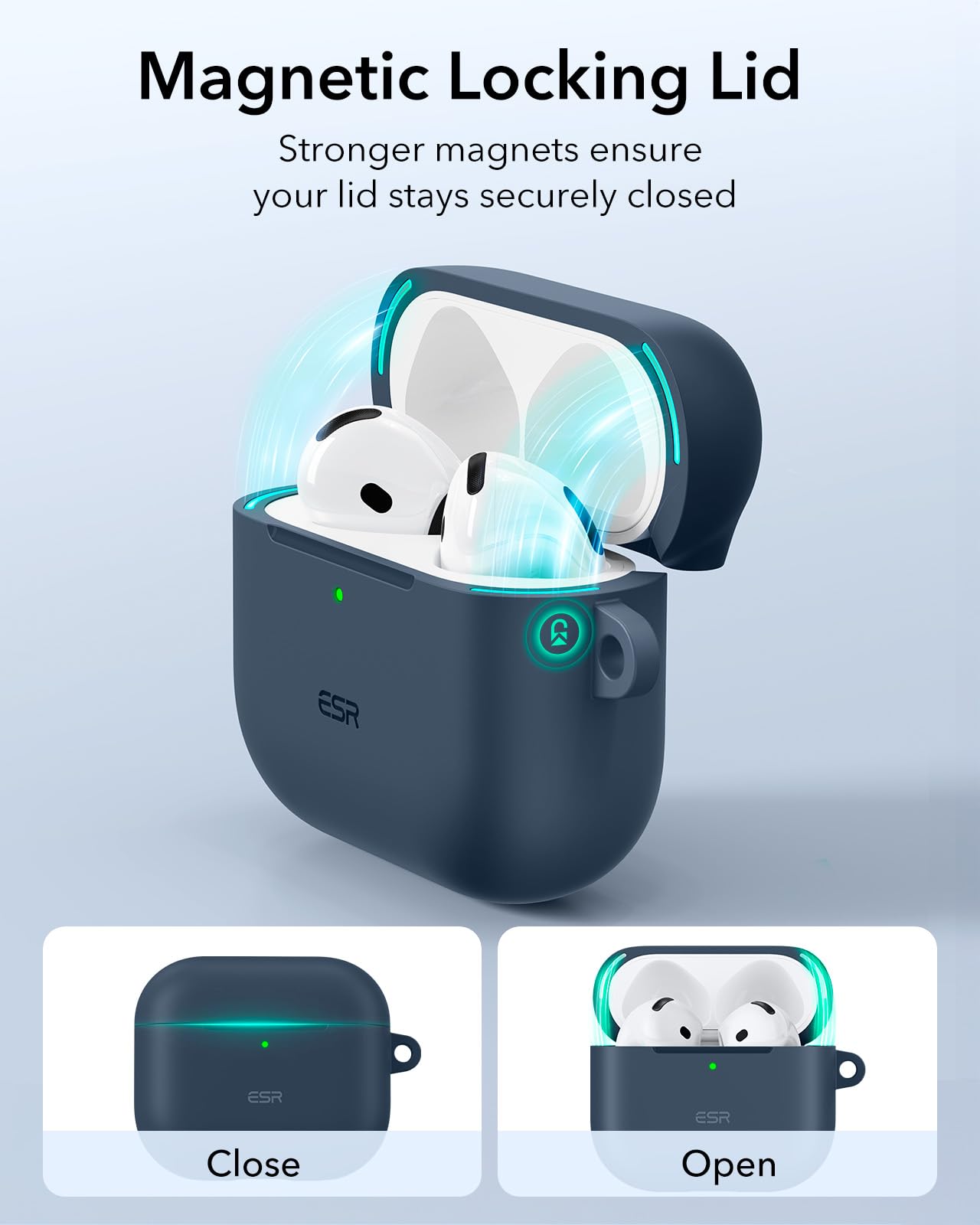 Foto 5 pulgar | Funda para AirPods 4.a Generación ESR Azul - Venta Internacional