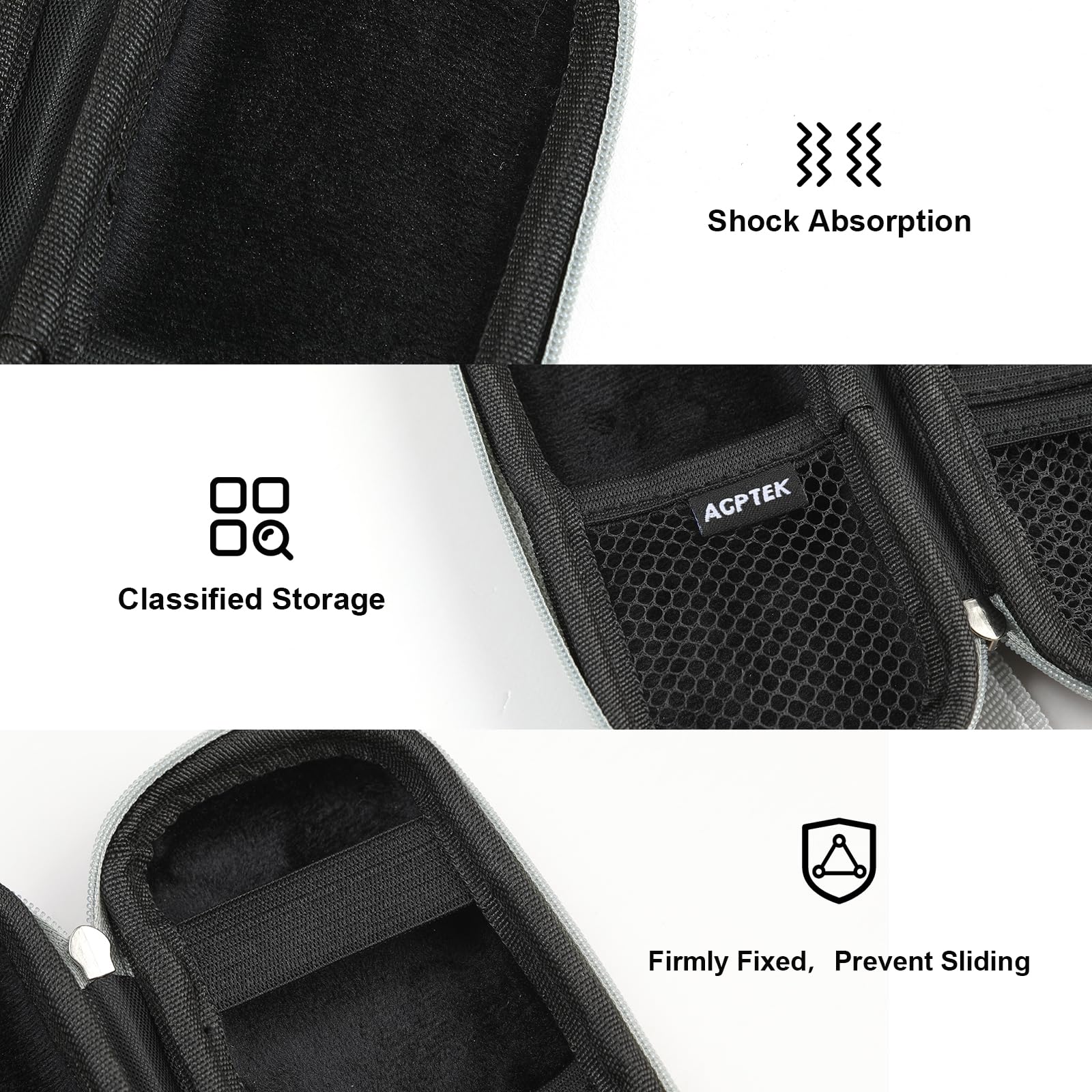 Foto 5 pulgar | Estuche De Transporte Agptek Funda Rígida Con Cierre De Eva Para Grabadora De Voz - Venta Internacional.