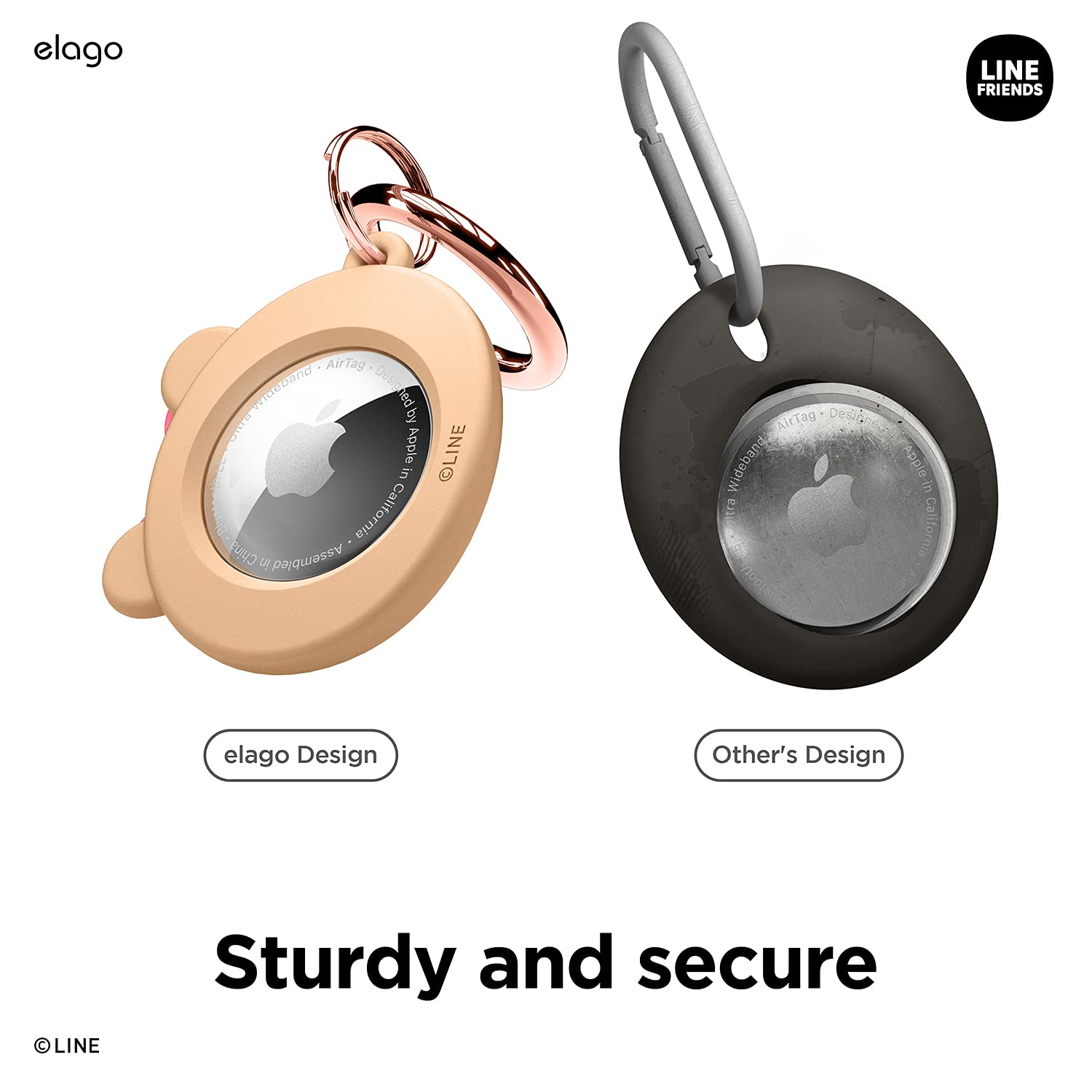 Foto 4 pulgar | Funda De Silicona Elago L Line Friends Compatible Con Apple Airtag - Venta Internacional.