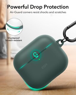 Foto 6 | Funda Para Airpods 4 Esr Con Protección Total Contra Caídas Y Mosquetón, Color Verde - Venta Internacional.