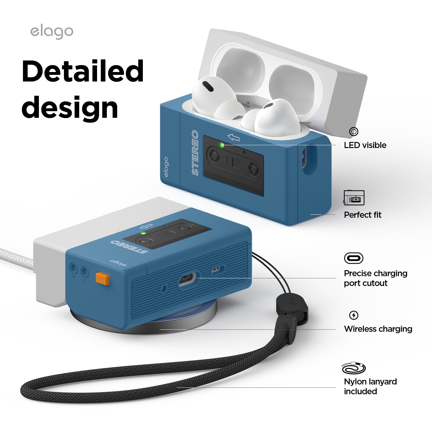 Foto 5 pulgar | Funda Para Reproductor De Casetes Elago Compatible Con Airpods Pro 2 - Venta Internacional.