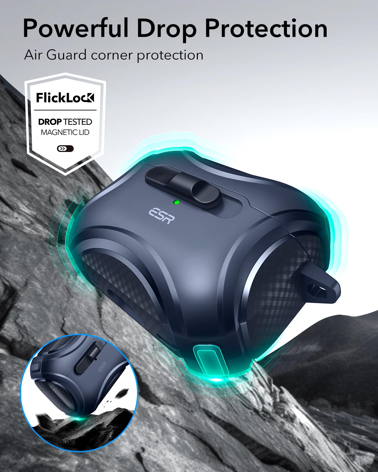 Foto 7 pulgar | Funda Para Airpods Pro Esr Cyber Series Azul - Venta Internacional.