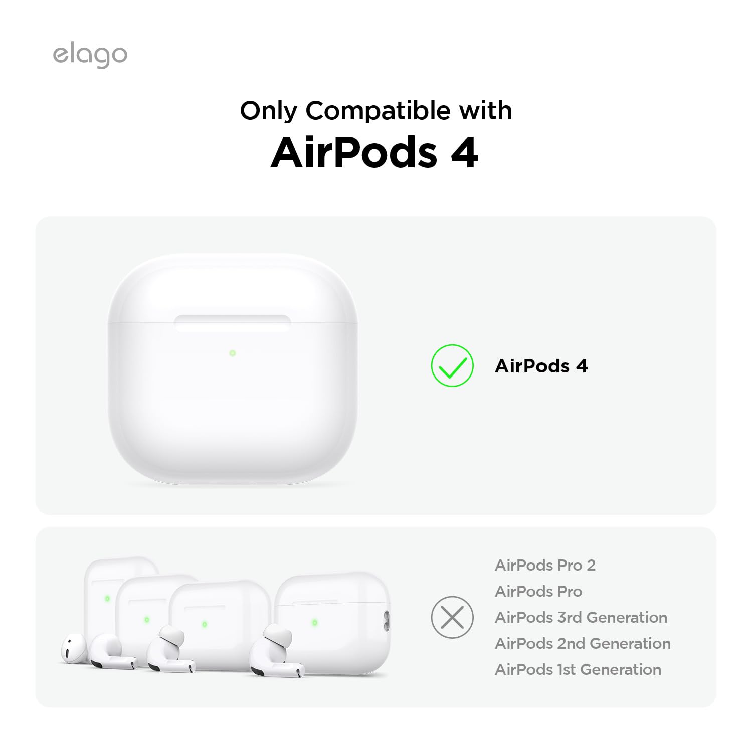 Foto 3 pulgar | Funda Con Cinta Adhesiva Elago Compatible Con Airpods 4 Con Mosquetón - Venta Internacional.