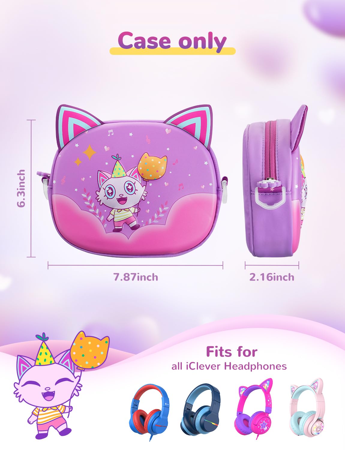 Foto 3 pulgar | Funda De Viaje Para Auriculares Iclever Hs19/bth12/bth13 Para Niños - Venta Internacional.