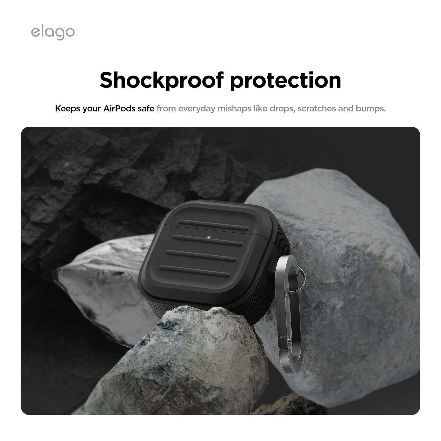Foto 5 pulgar | Funda Elago Armor Compatible Con Airpods 4.ª Generación + Con Mosquetón - Venta Internacional.