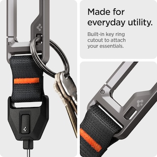 Foto 5 | Cordón Con Mosquetón Para Airpods Pro Spigen De Segunda Generación Color Negro - Venta Internacional.