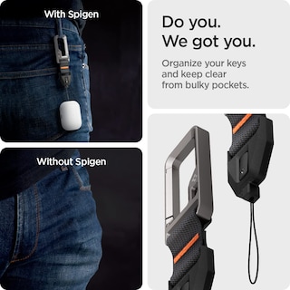 Foto 6 | Cordón Con Mosquetón Para Airpods Pro Spigen De Segunda Generación Color Negro - Venta Internacional.