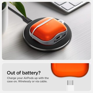 Foto 5 | Funda Spigen Ultra Hybrid Para Airpods 4 Diseño Retro Con Llavero - Venta Internacional.