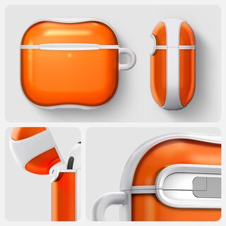 Foto 7 | Funda Spigen Ultra Hybrid Para Airpods 4 Diseño Retro Con Llavero - Venta Internacional.