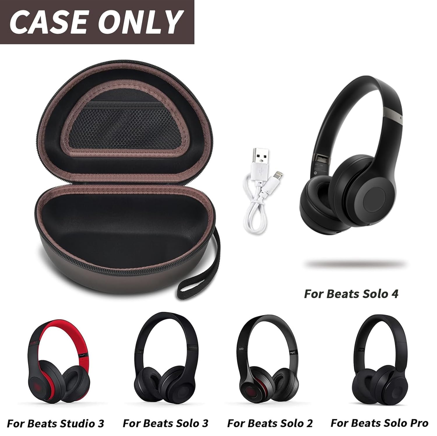 Foto 3 pulgar | Funda Para Auriculares Comecase Compatible Con Beats Solo 4/studio Pro/solo3/studio3/solo2/solo Pro - Venta Internacio