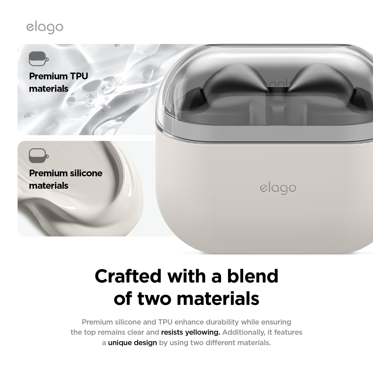 Foto 3 | Funda Elago Compatible Con Samsung Galaxy Buds 3 Y Pro (stone) - Venta Internacional.