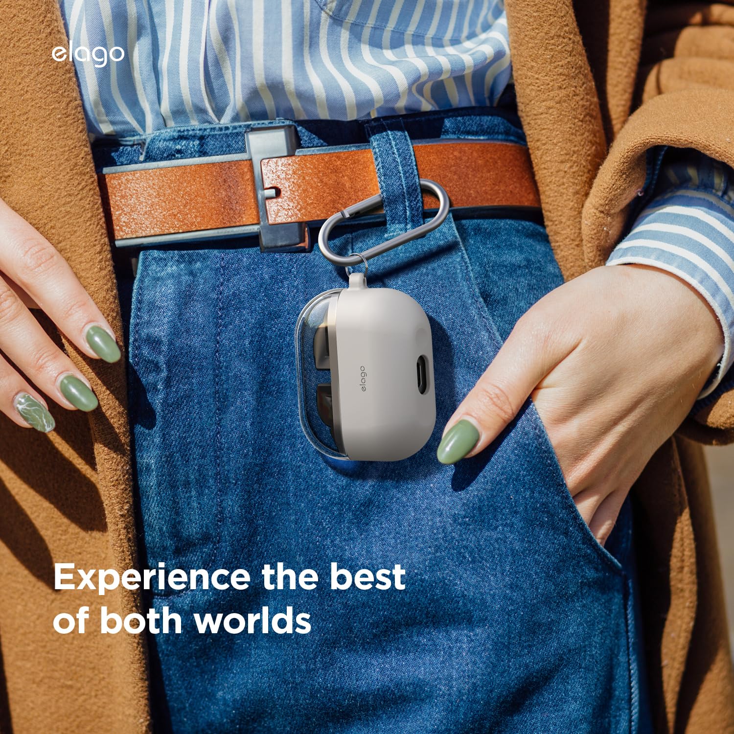 Foto 8 pulgar | Funda Elago Compatible Con Samsung Galaxy Buds 3 Y Pro (stone) - Venta Internacional.