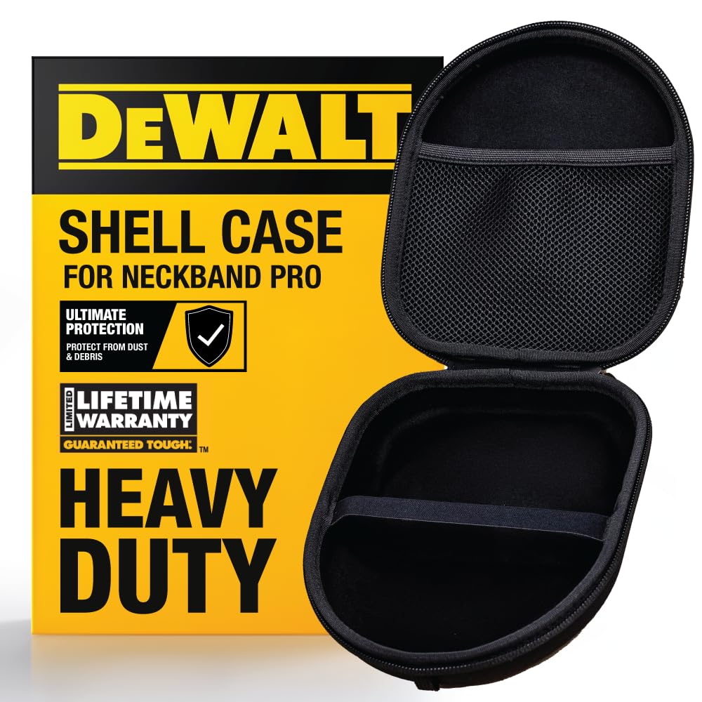 Funda Para Auriculares Dewalt Para Auriculares Con Banda Para El Cuello Con Carcasa Dura De Eva - Venta Internacional.