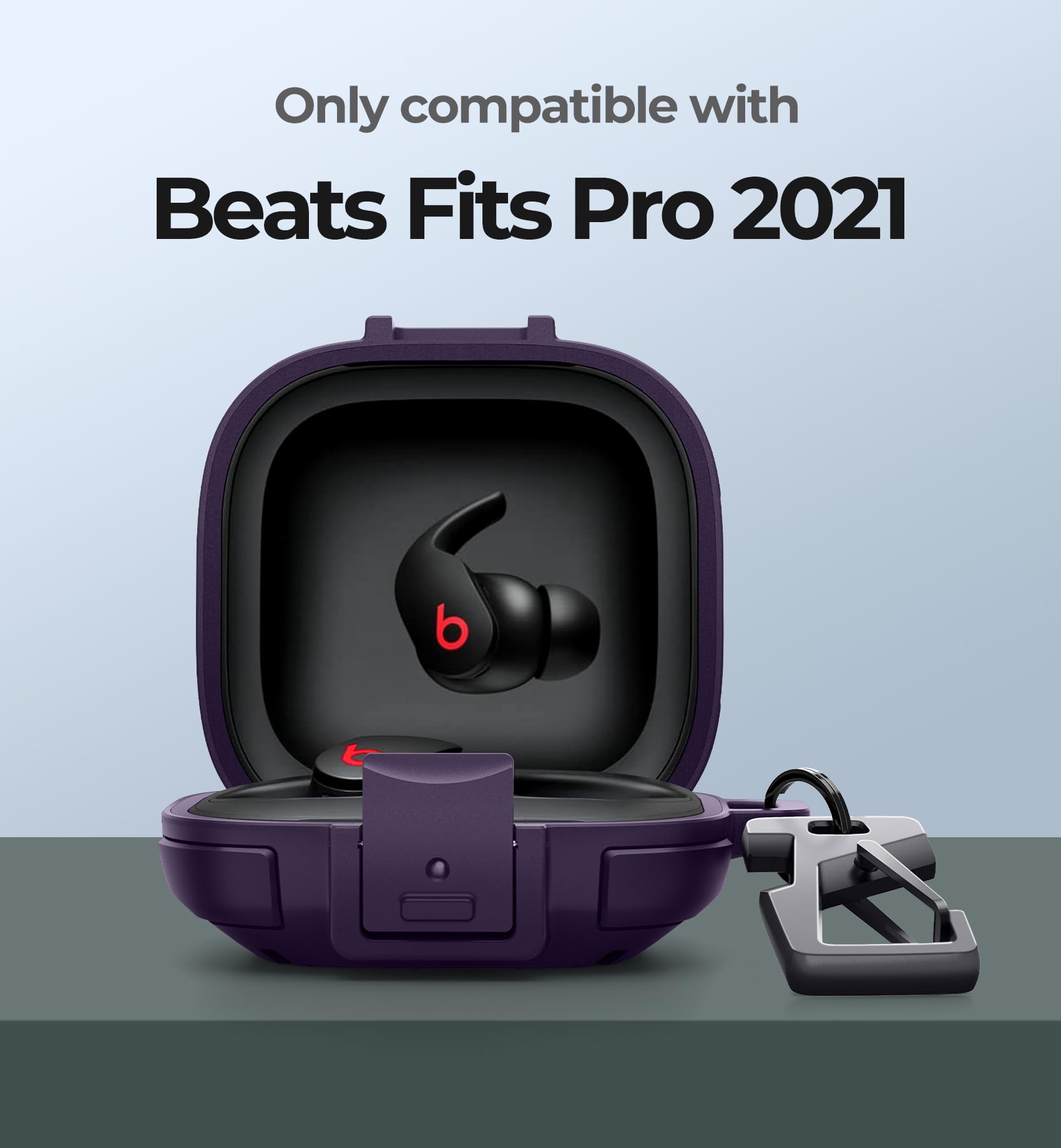 Foto 3 pulgar | Funda Protectora Resistente Dexnor Para Beats Fit Pro (2021)  Color Morado - Venta Internacional.
