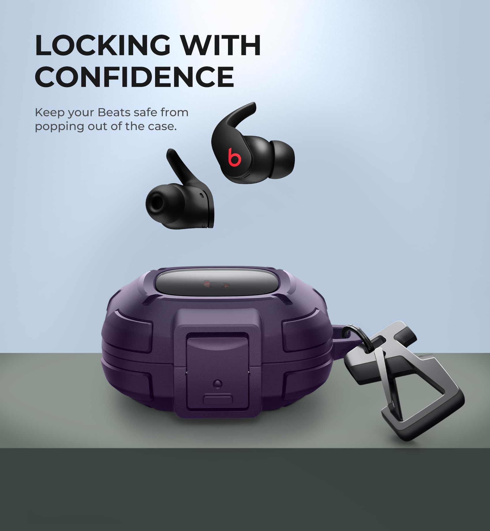 Foto 4 pulgar | Funda Protectora Resistente Dexnor Para Beats Fit Pro (2021)  Color Morado - Venta Internacional.