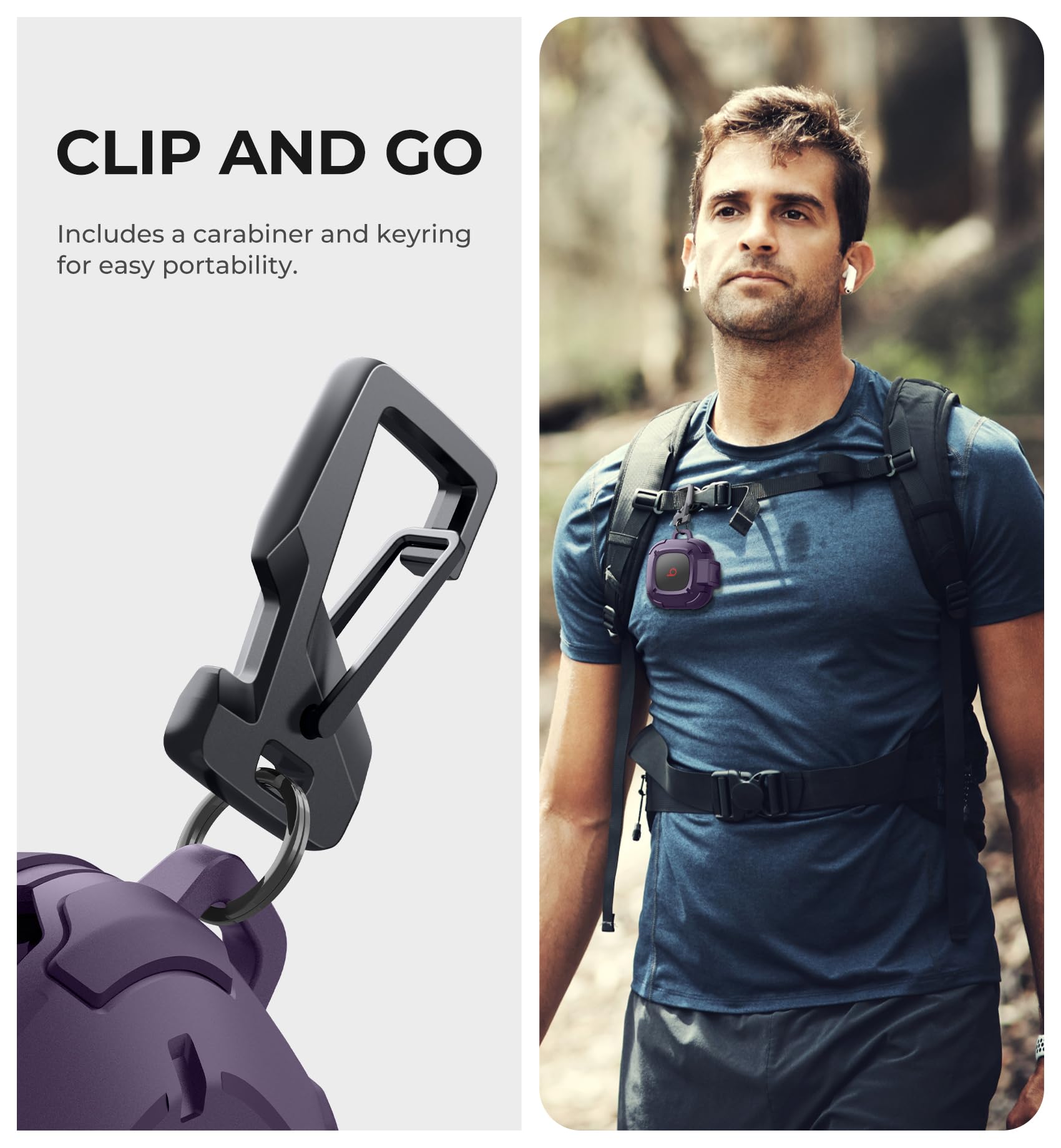 Foto 6 pulgar | Funda Protectora Resistente Dexnor Para Beats Fit Pro (2021)  Color Morado - Venta Internacional.