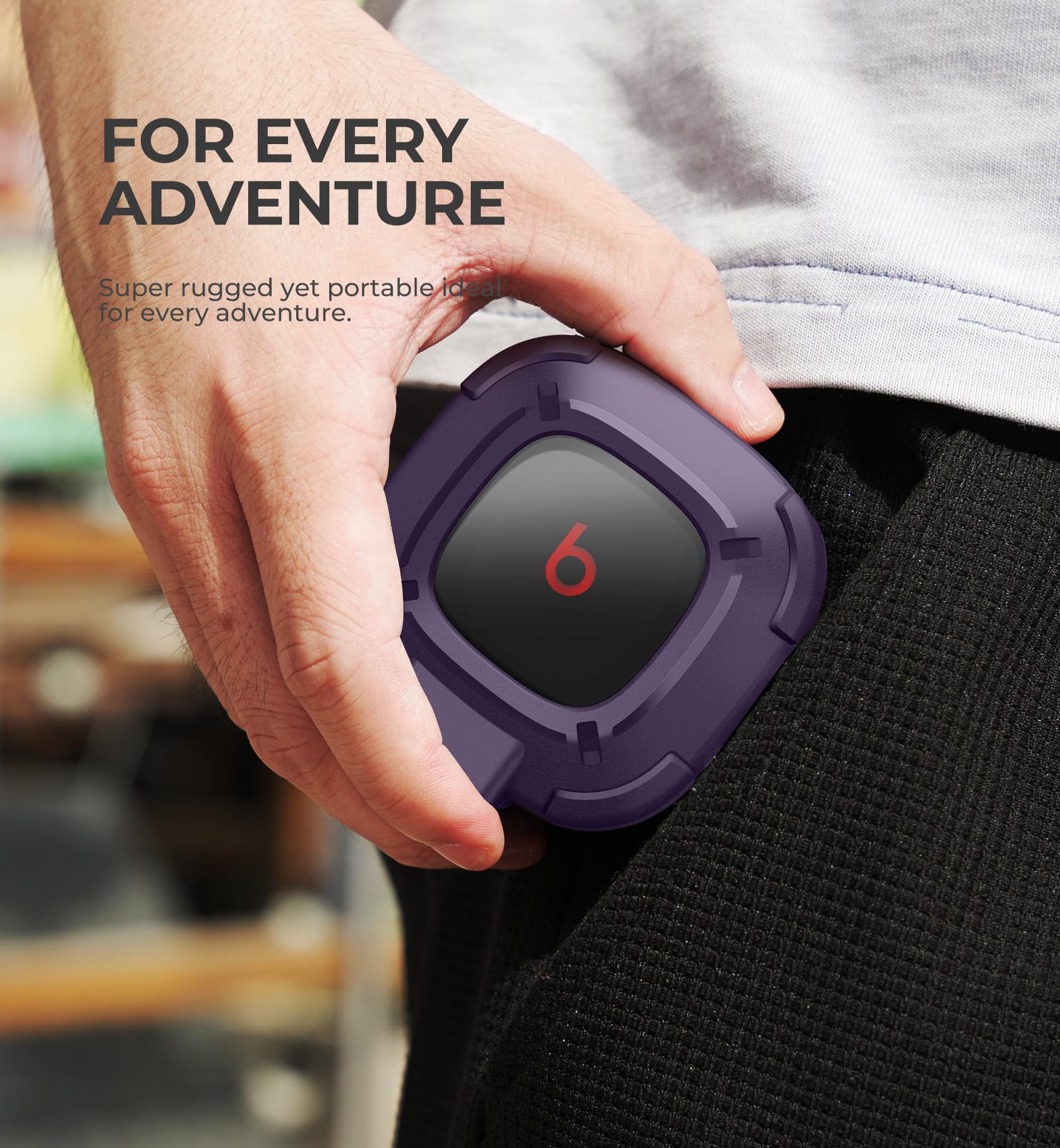 Foto 8 pulgar | Funda Protectora Resistente Dexnor Para Beats Fit Pro (2021)  Color Morado - Venta Internacional.