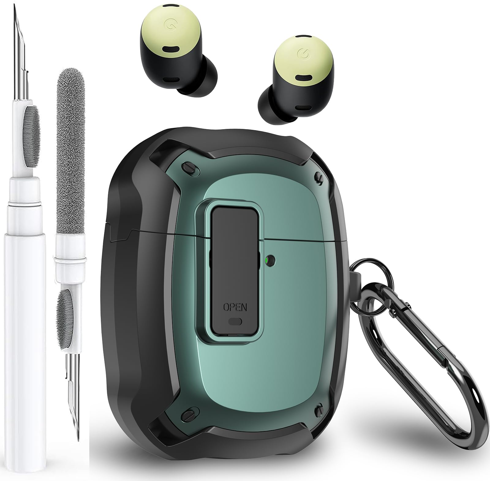 Funda Para Google Pixel Buds Pro/pro 2 Olytop Con Limpiador - Venta Internacional.