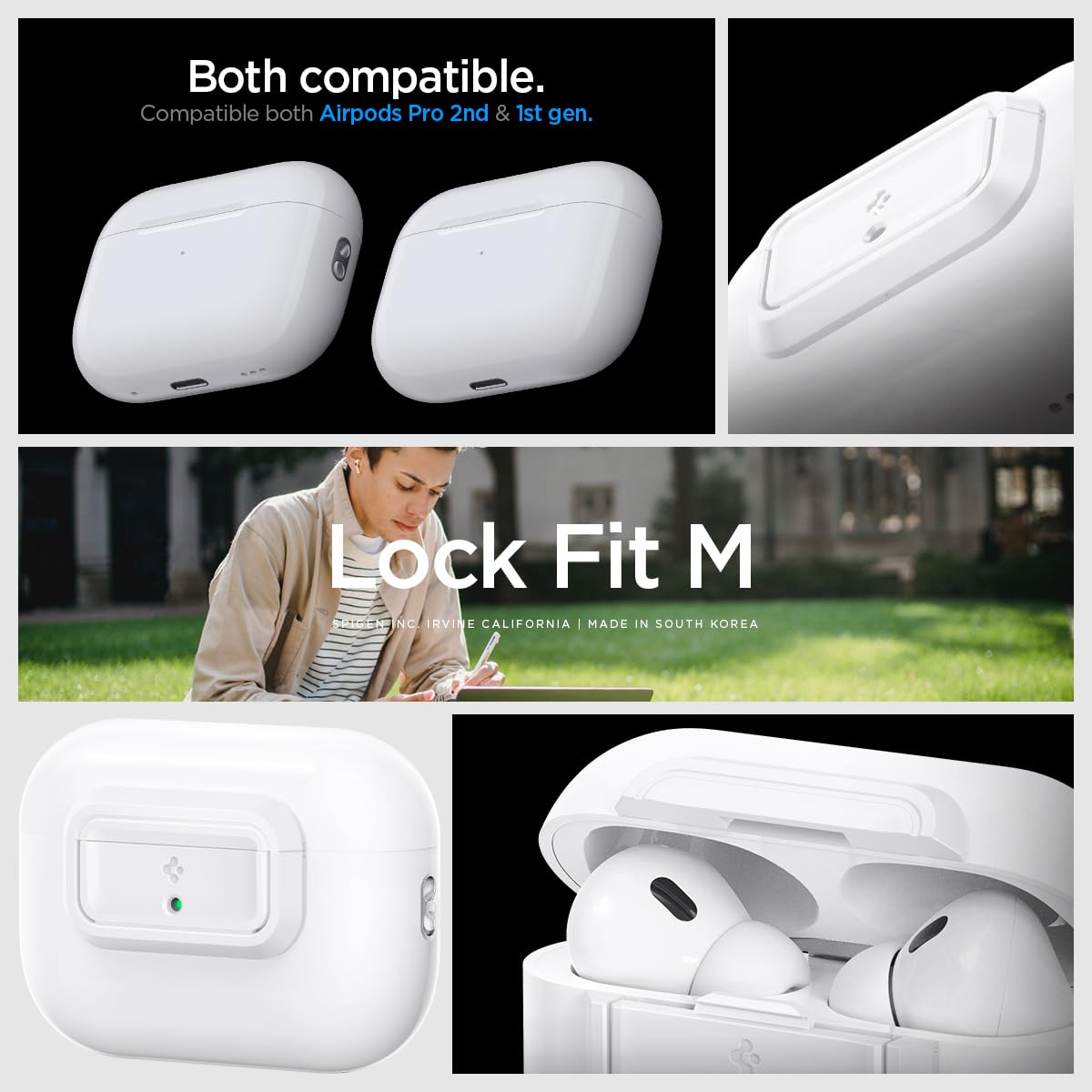 Foto 4 pulgar | Dispositivo De Bloqueo Spigen Lock Fit M Para Airpods Pro Funda Blanca - Venta Internacional.