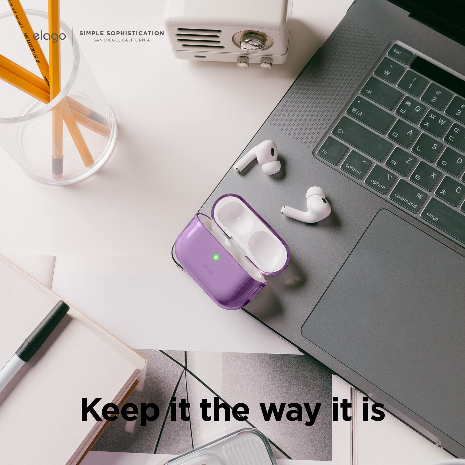 Foto 4 pulgar | Funda Elago Compatible Con Airpods Pro De Segunda Generación  Color Morado Oscuro - Venta Internacional.