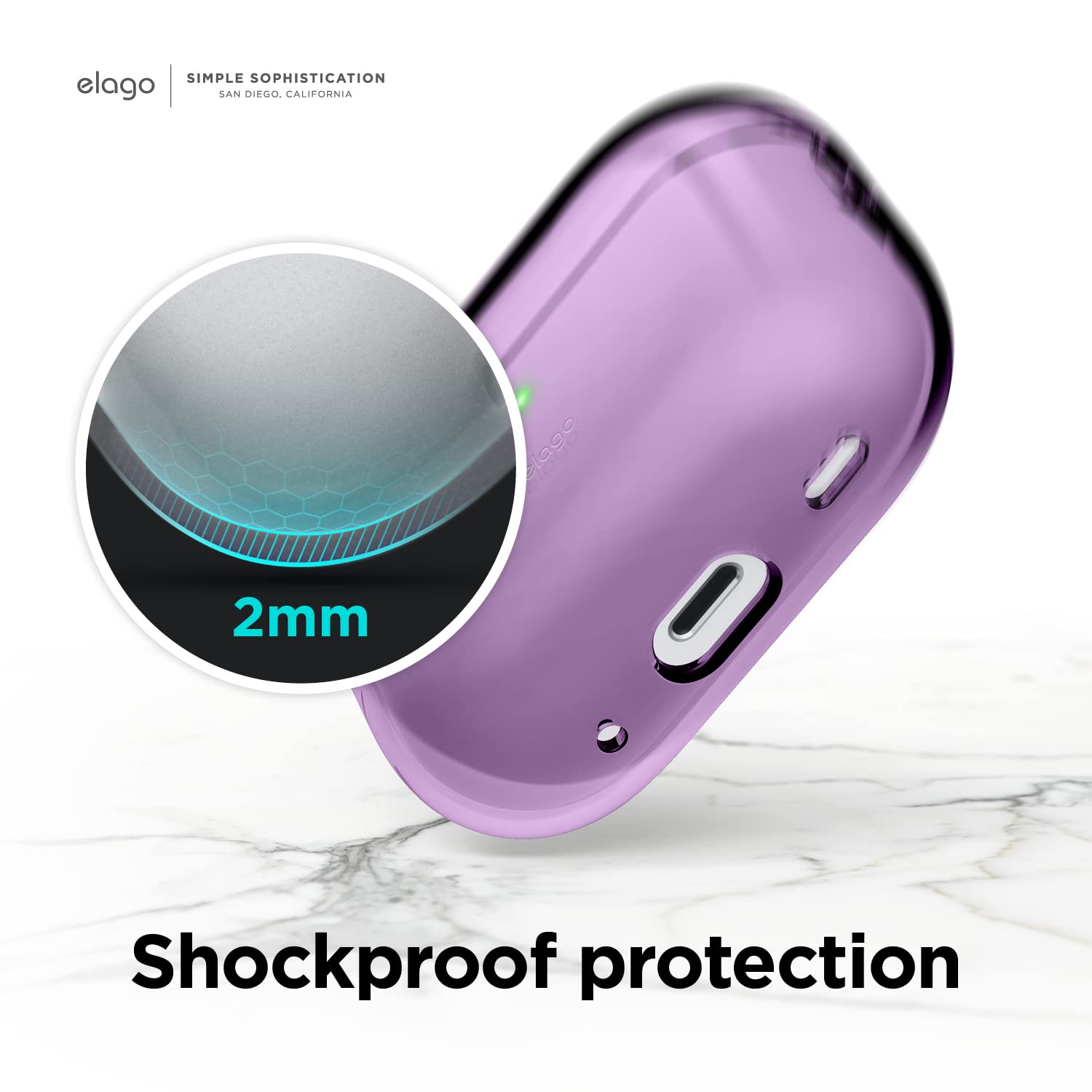 Foto 6 pulgar | Funda Elago Compatible Con Airpods Pro De Segunda Generación  Color Morado Oscuro - Venta Internacional.