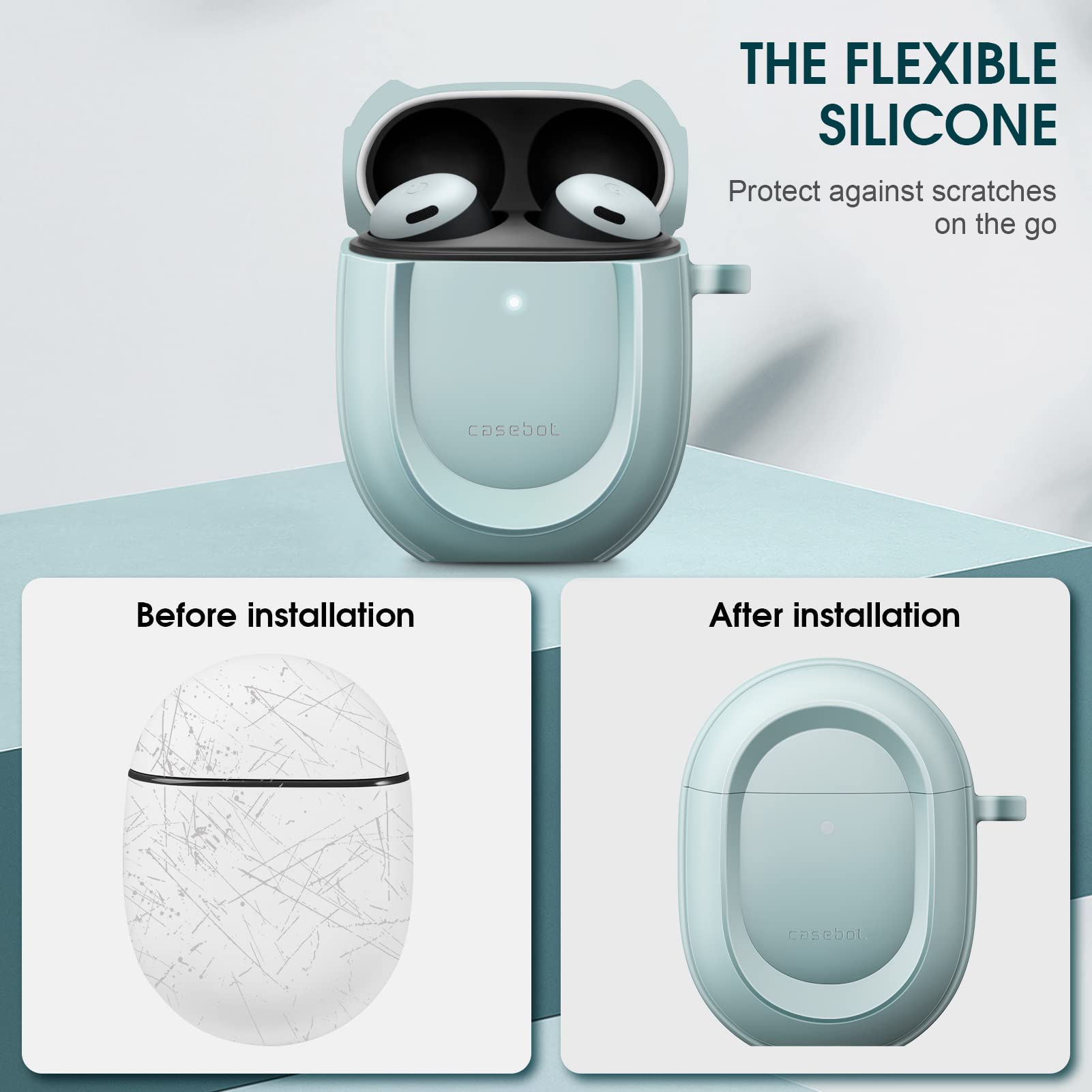 Foto 4 pulgar | Funda Casebot Para Google Pixel Buds Pro 2/pro Con Mosquetón - Venta Internacional.