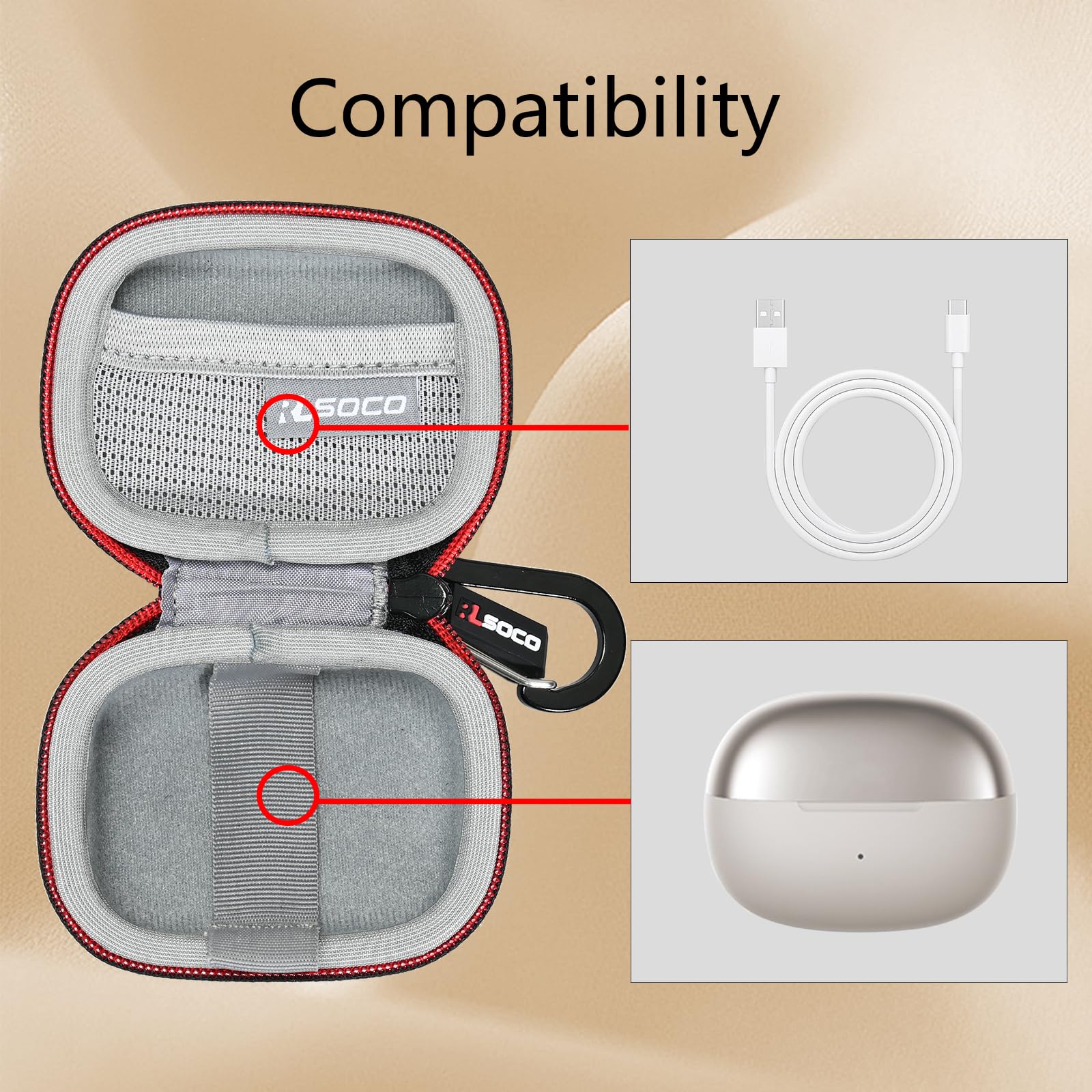 Foto 5 pulgar | Funda Protectora Rlsoco Para Auriculares Shokz Opendots One - Venta Internacional.