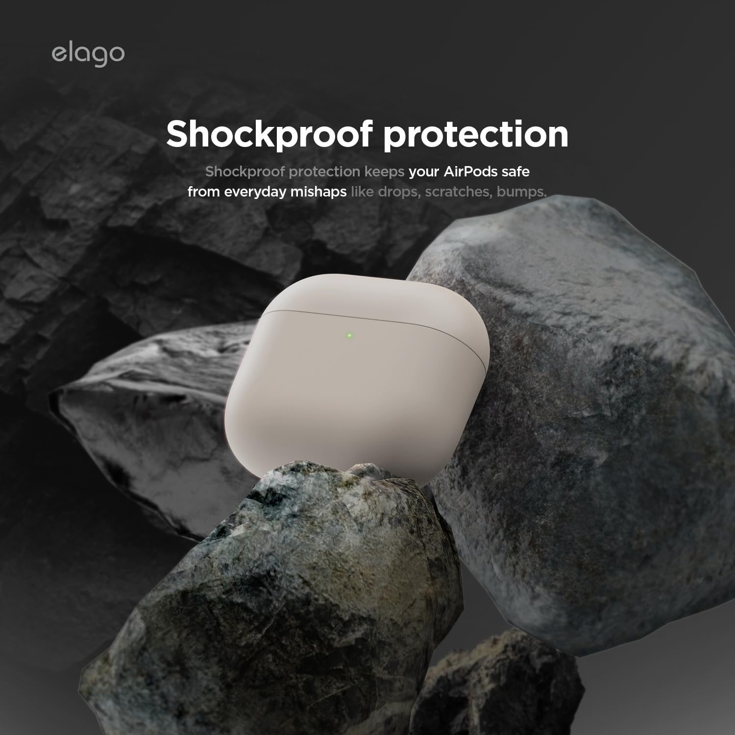 Foto 5 pulgar | Funda Elago Liquid Hybrid Para Airpods 4 Triple Layer Stone - Venta Internacional.