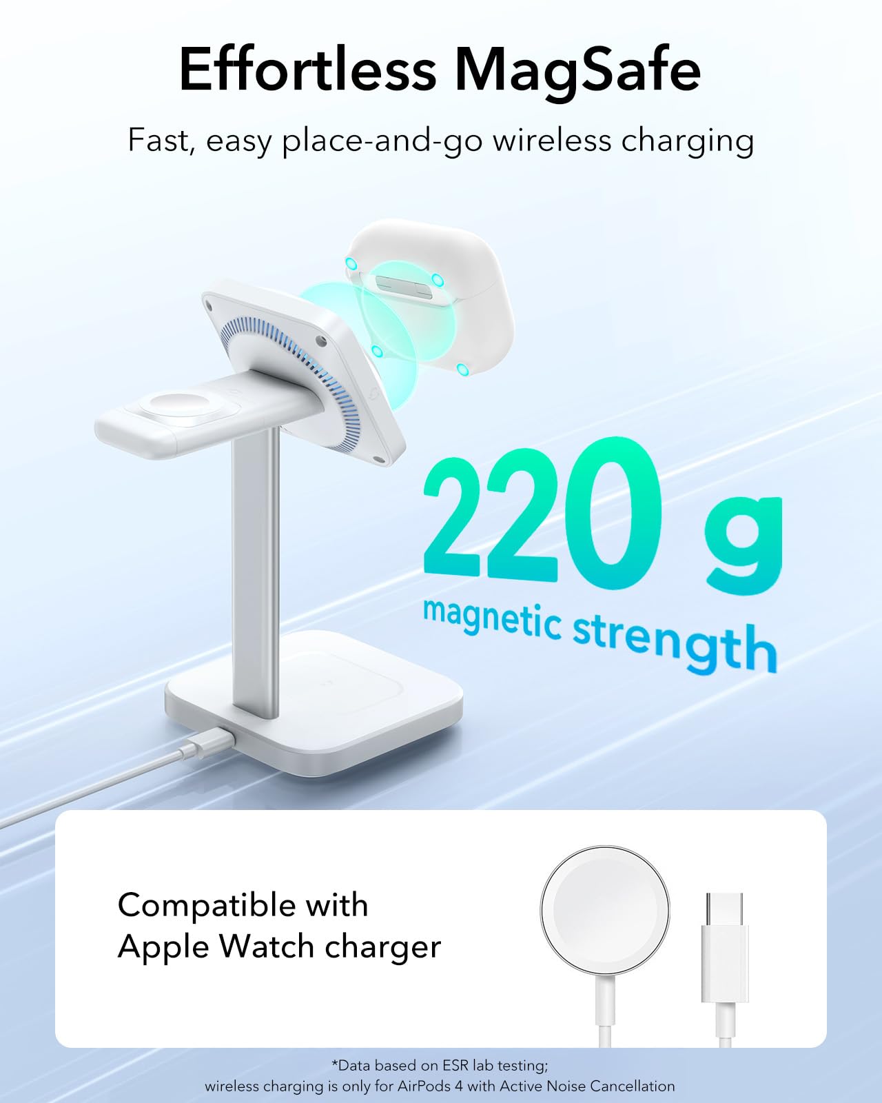 Foto 6 pulgar | Funda Para Airpods 4 Esr Con Protección Total Contra Caídas Y Mosquetón  Color Blanco - Venta Internacional.