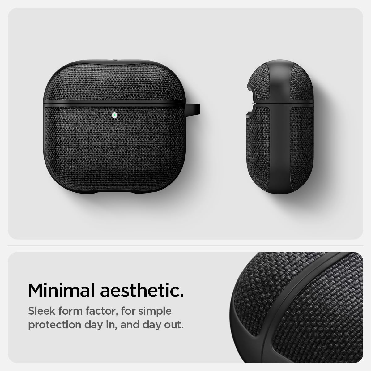 Foto 3 | Funda Spigen Urban Fit Para Airpods 4 (2024) Con Mosquetón Negra - Venta Internacional.