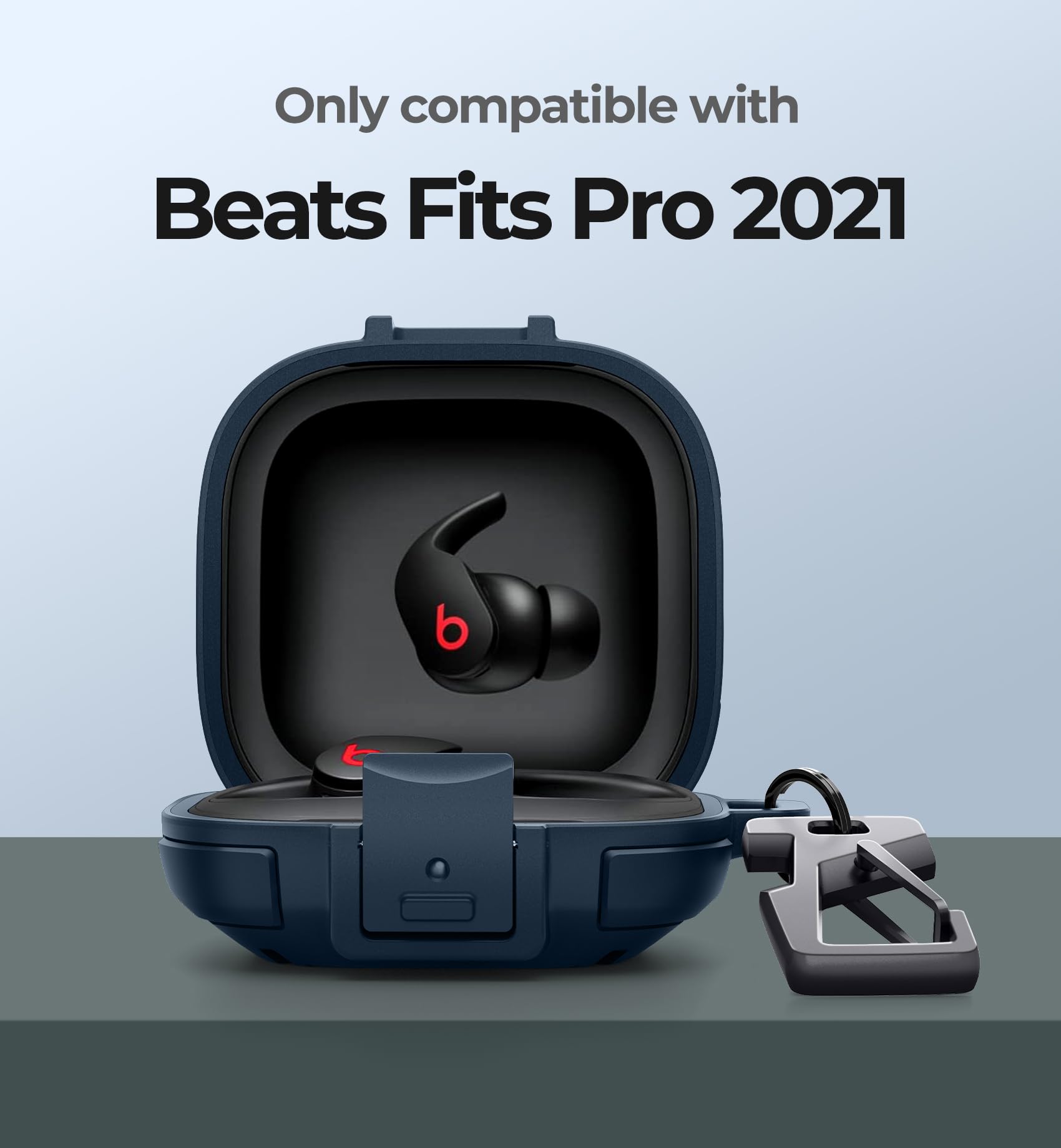 Foto 3 pulgar | Funda Protectora Resistente Dexnor Para Beats Fit Pro (2021)  Color Azul - Venta Internacional.