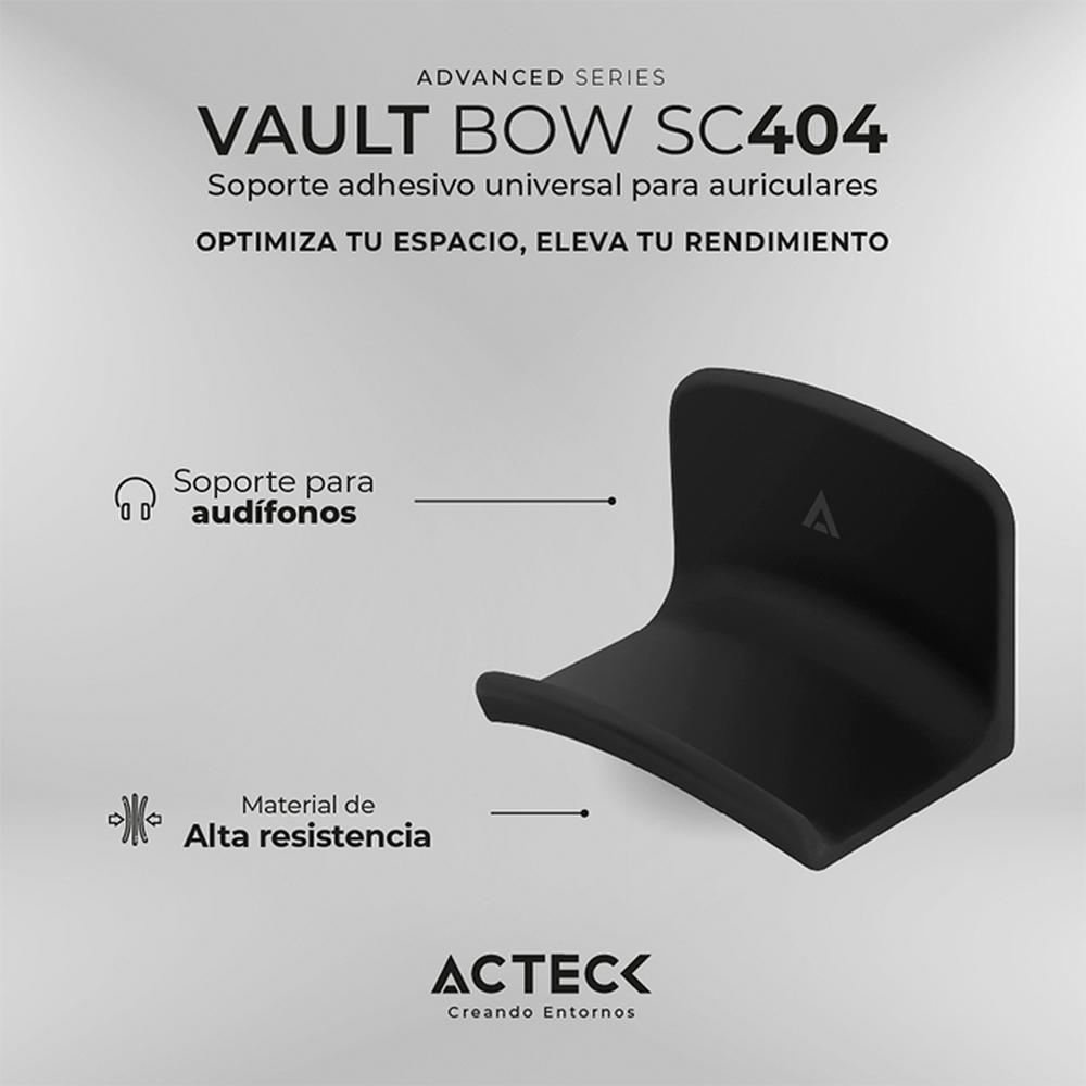 Foto 3 pulgar | Soporte Universal Adhesivo para Audífonos Acteck AC-936583 Negro