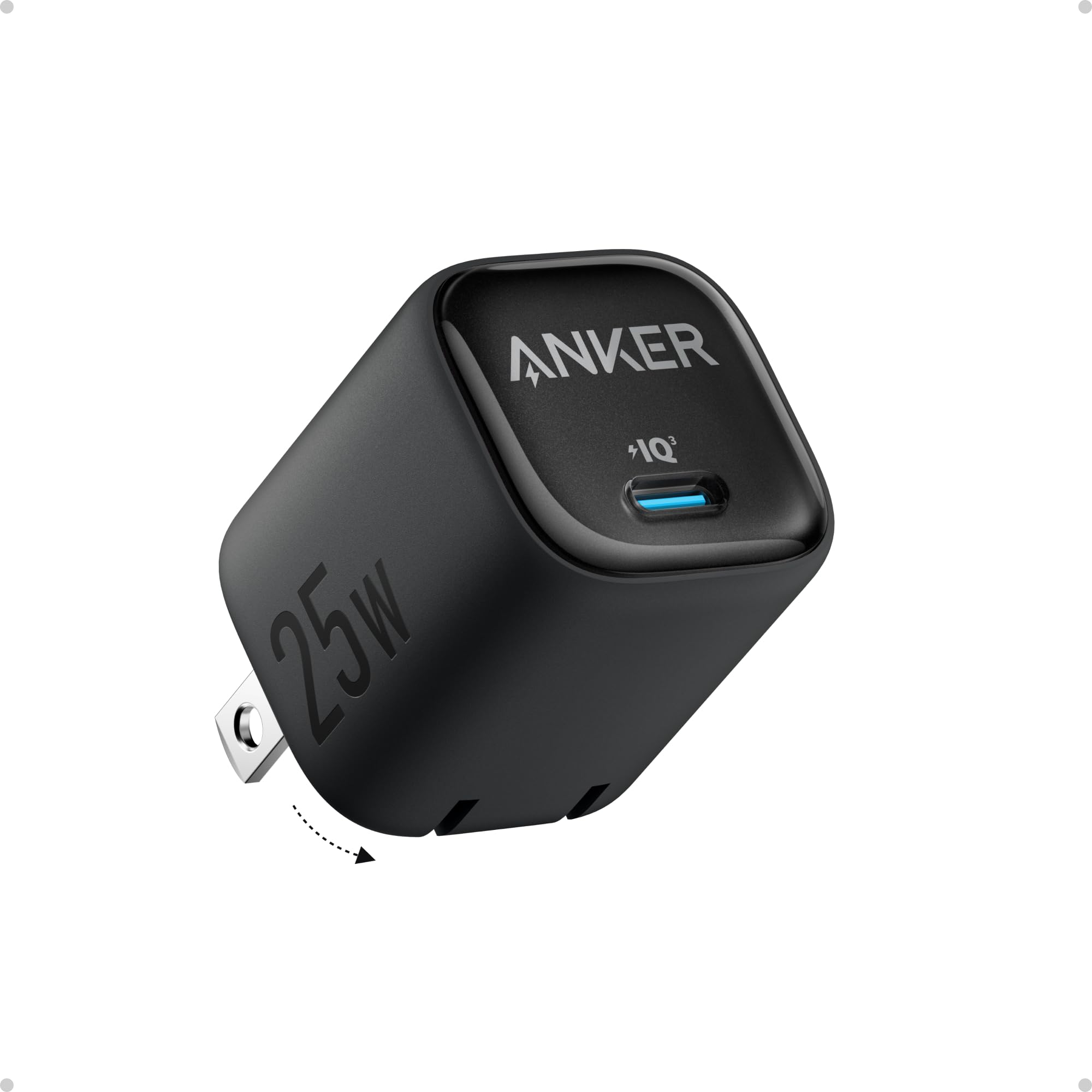 Cargador Anker USB-C de 25 W Compacto y Plegable para Galaxy/iPhone - Venta Internacional