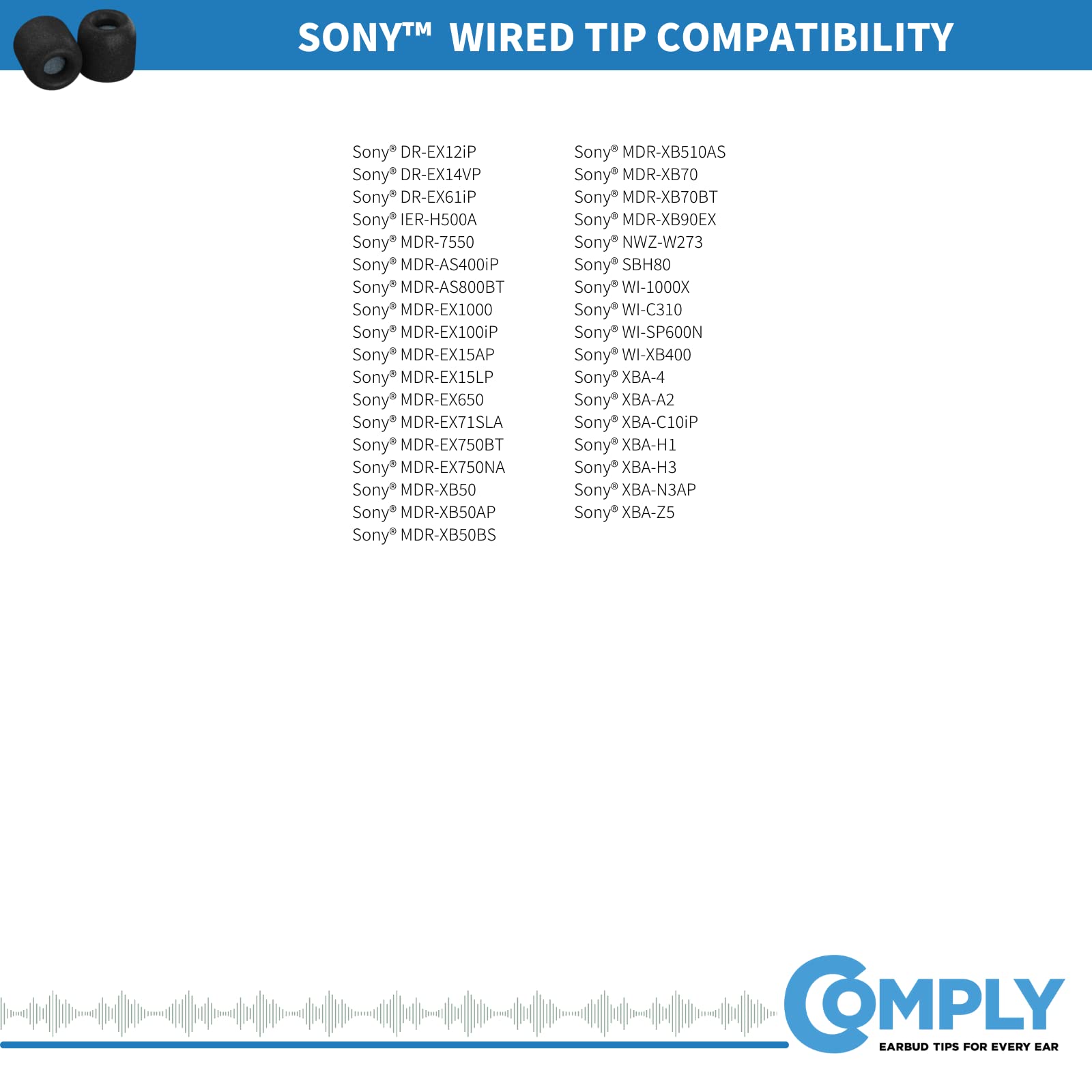 Foto 8 pulgar | Venta Internacional - Puntas Para Auriculares Con Waxguard Sony Mdr-xb50ap (grande