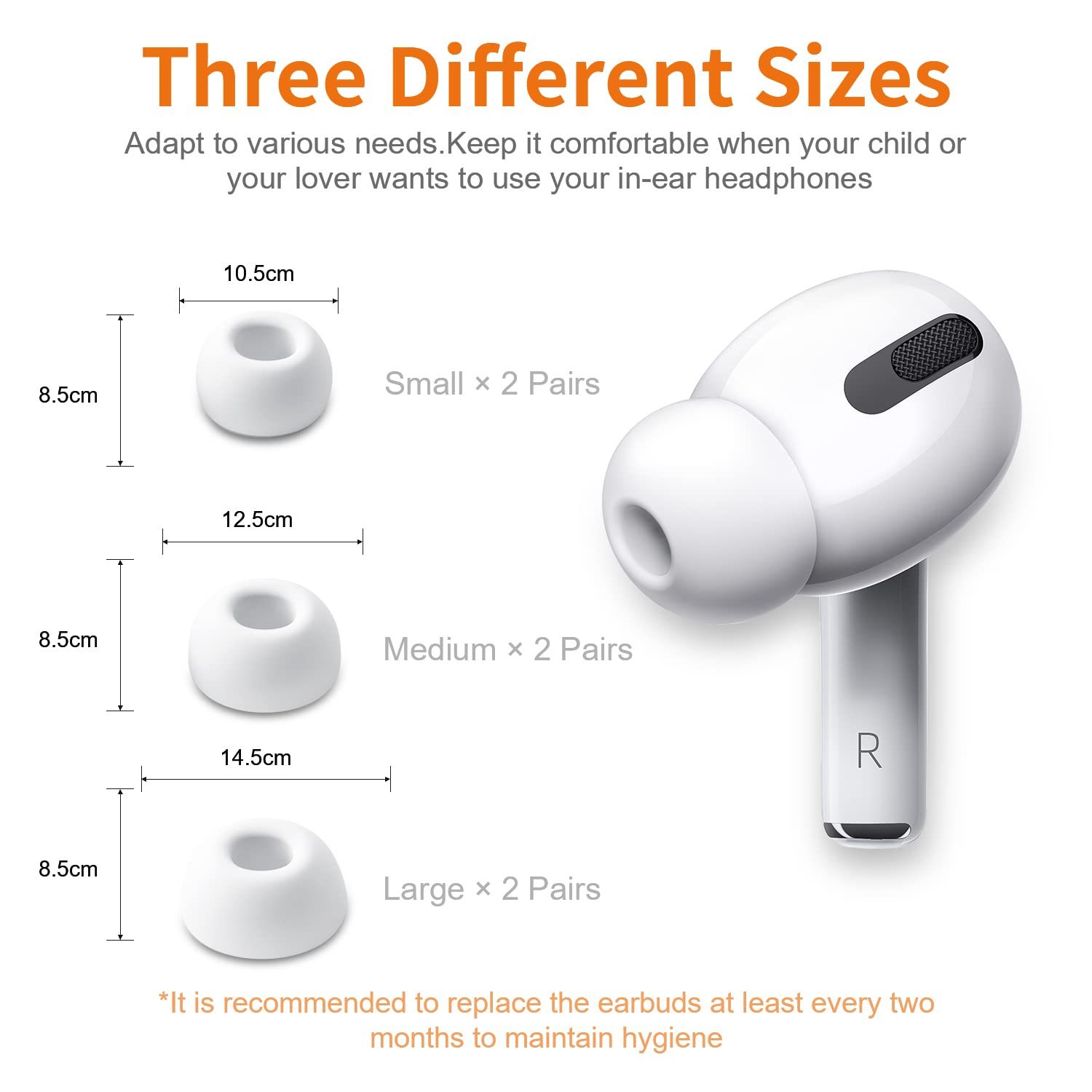 Foto 6 pulgar | Almohadillas Link Dream De Repuesto Para Airpods Pro 2 (6 Pares) - Venta Internacional.