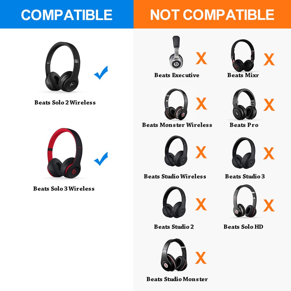 Foto 3 pulgar | Almohadillas De Repuesto Para Auriculares Inalámbricos Beats Solo 2/3 - Venta Internacional.