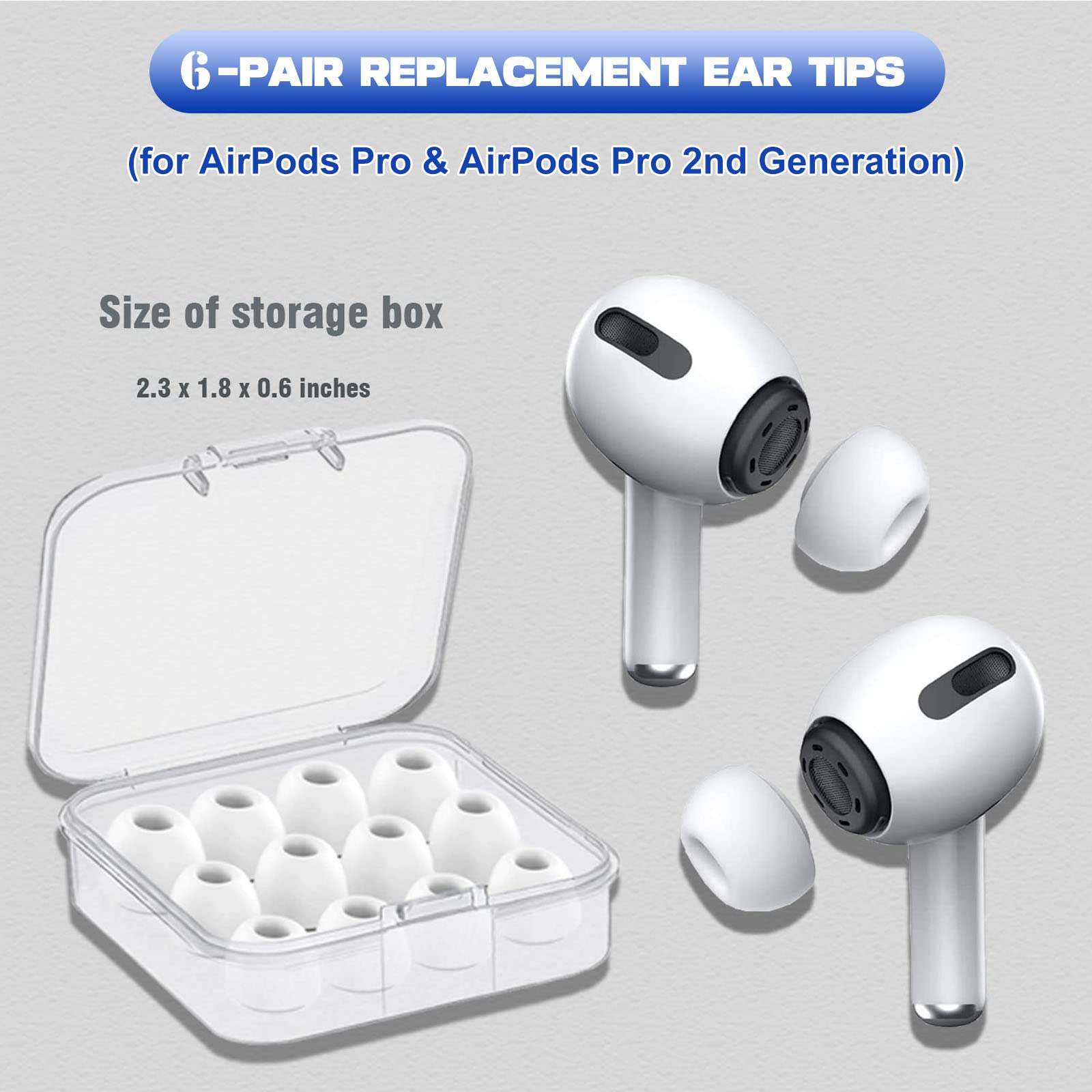 Foto 6 pulgar | Almohadillas De Repuesto Para Airpods Pro 6 Pares-Venta Internacional