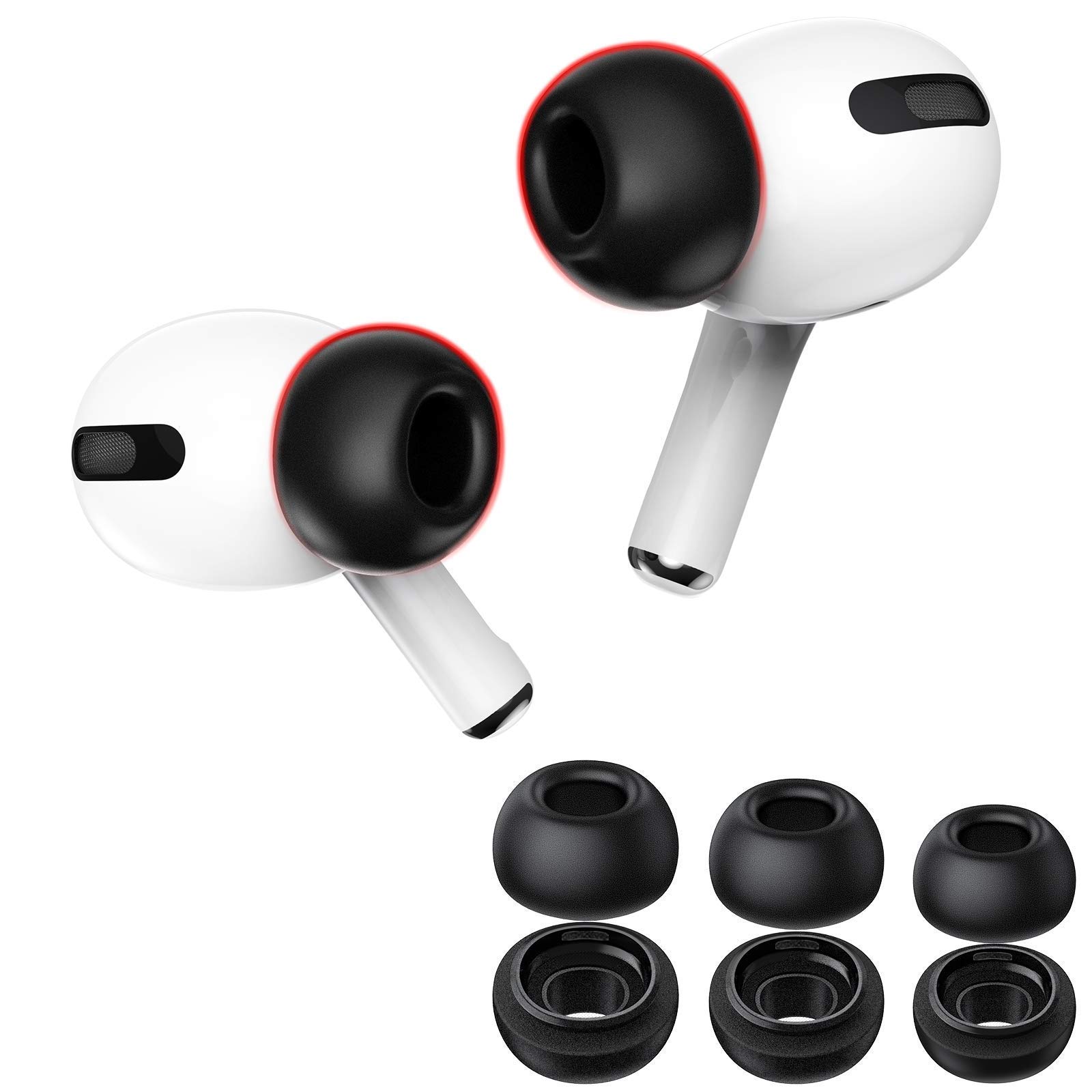 Almohadillas de Espuma vViscoelástica para AirPods Pro Lanwow Premium 3 Pares  - Venta Internacional