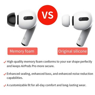 Foto 5 | Almohadillas de Espuma vViscoelástica para AirPods Pro Lanwow Premium 3 Pares - Venta Internacional