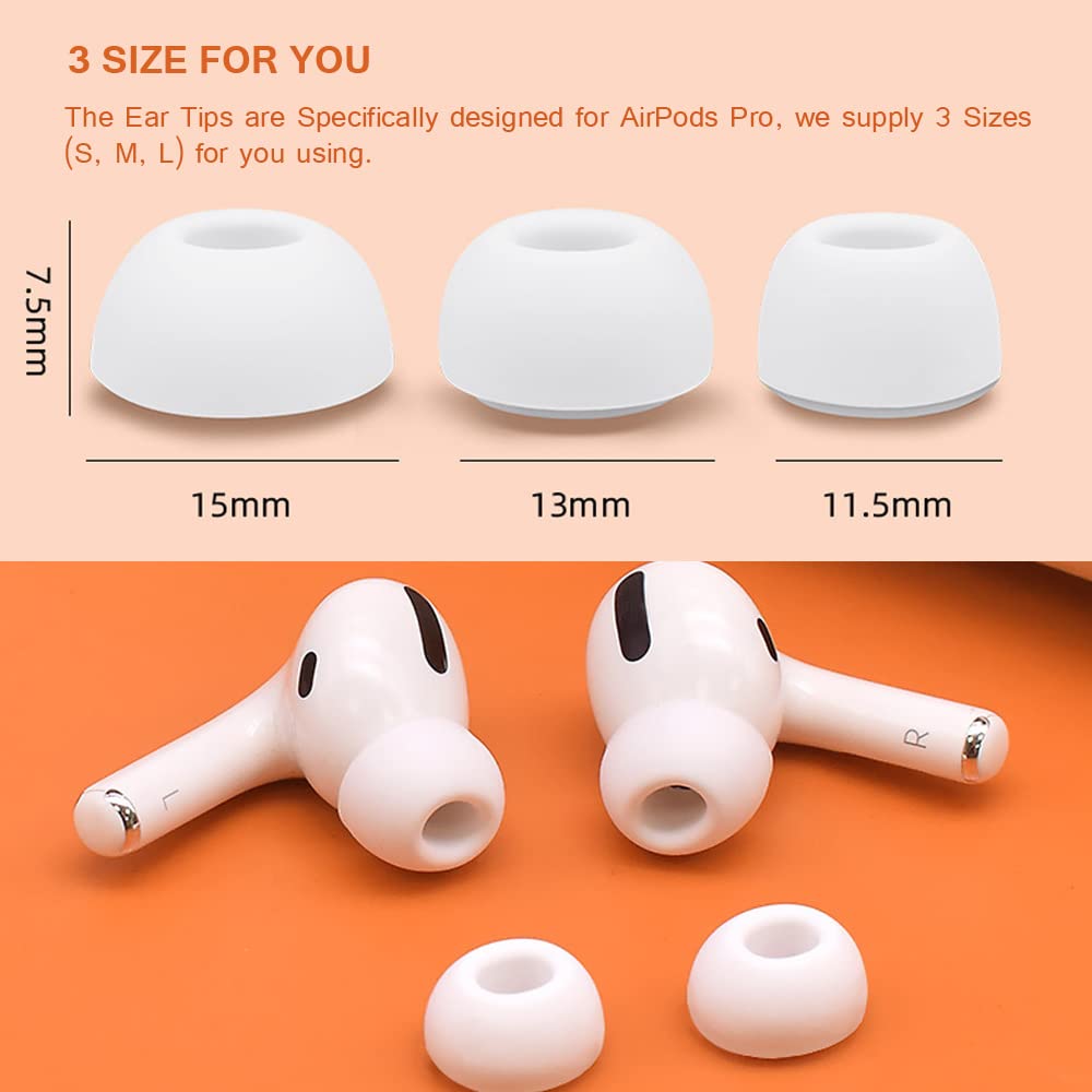 Foto 4 pulgar | Almohadillas Senlixin de Repuesto pra Airpods Pro Silicona Blanca - Venta Internacional