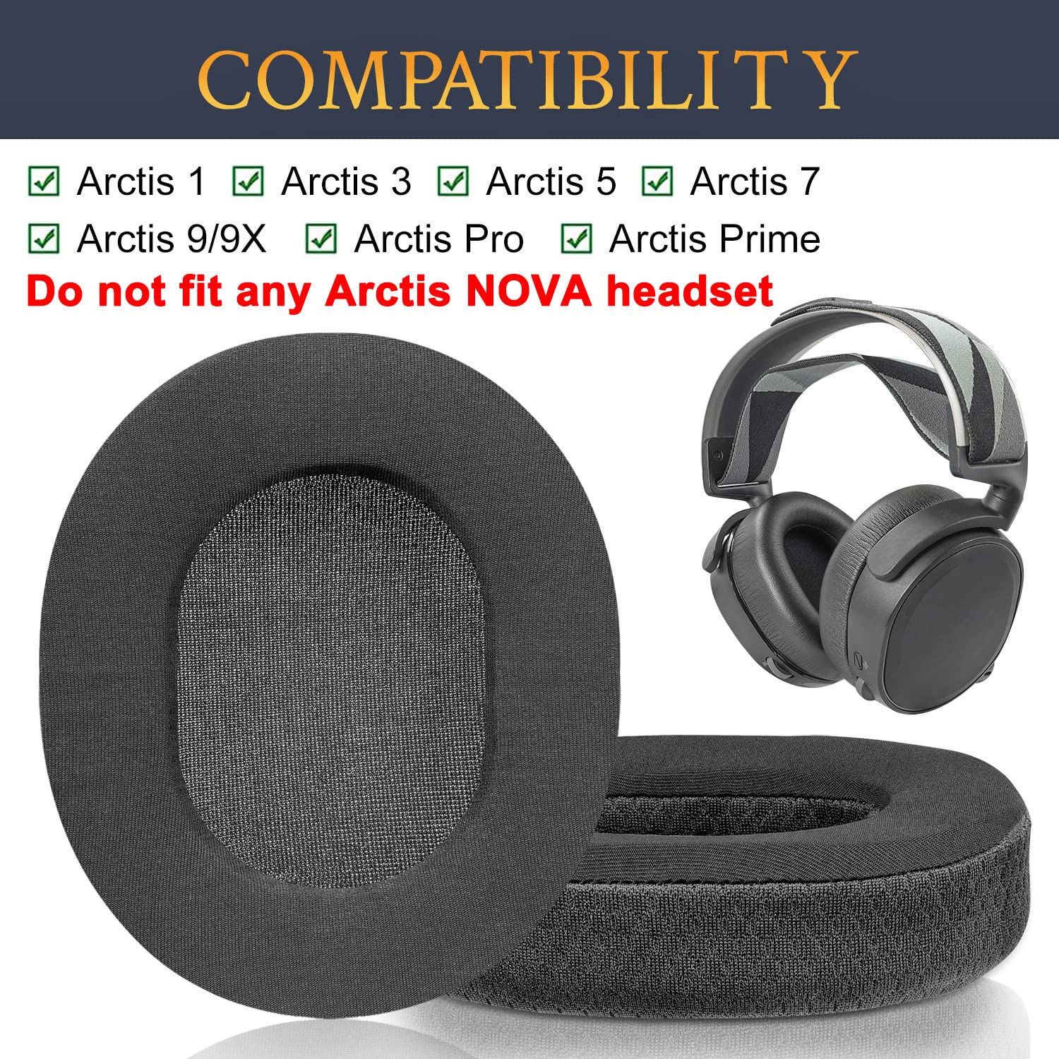 Foto 3 pulgar | Almohadillas de Repuesto para Auriculares Steelseries Arctis - Venta Internacional