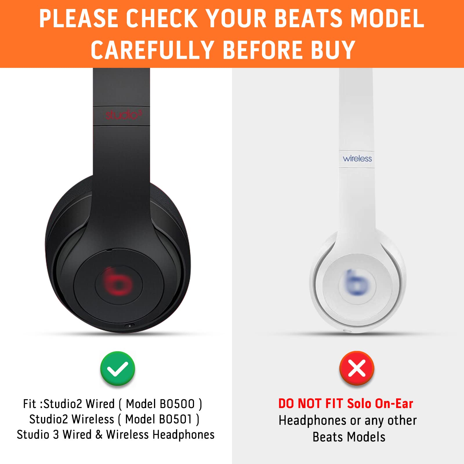 Foto 2 | Almohadillas de Repuesto para Auriculares Beats Studio 2 y 3 Gris - Venta Internacional