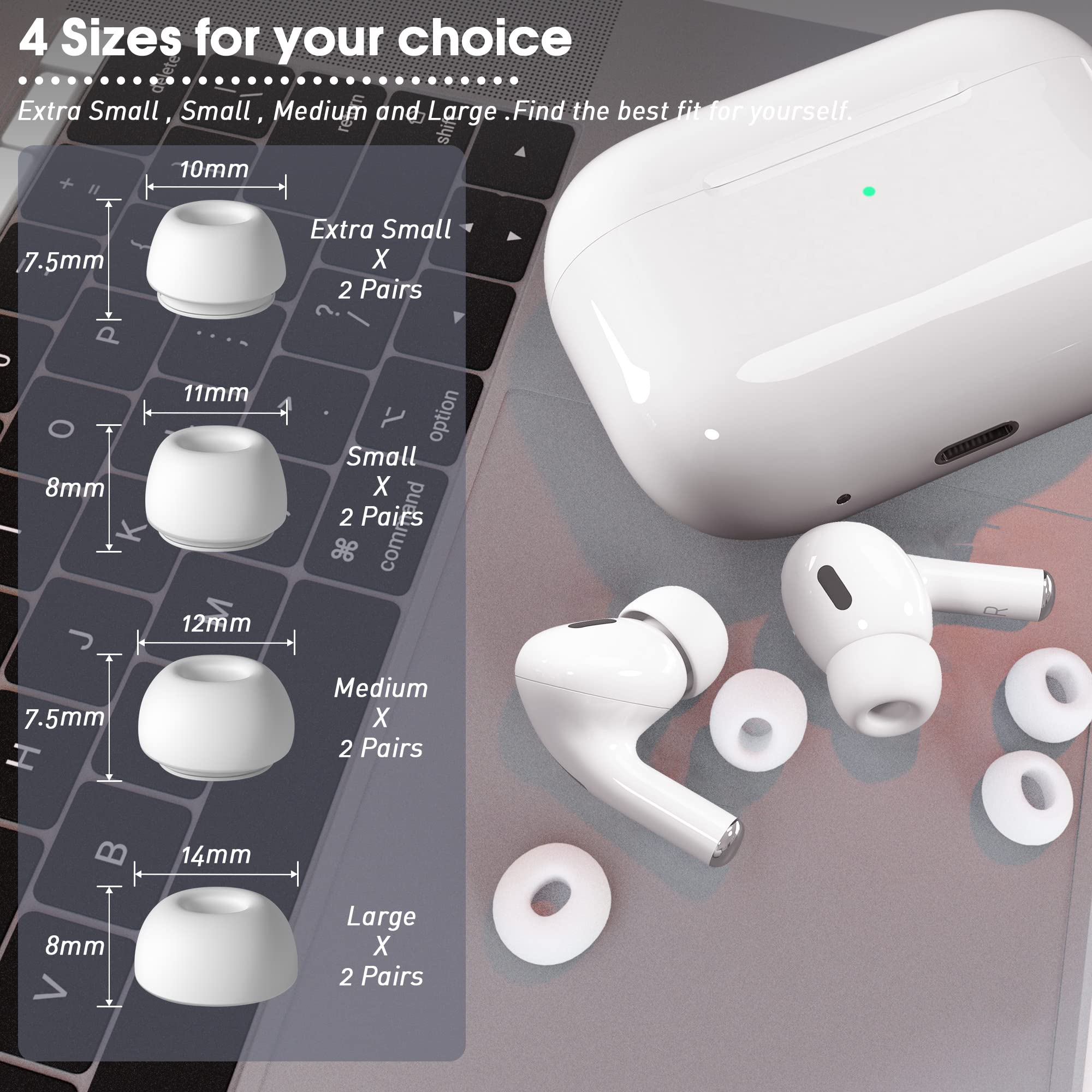 Foto 2 | Almohadillas Seltureone de Repuesto para AirPods Pro/Airpods Pro  - Venta Internacional