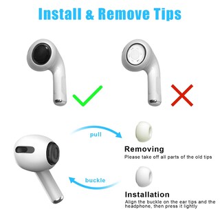 Foto 5 | Almohadillas de Repuesto Yuwakayi para AirPods Pro con Reducción de Ruido 4 pares - Venta Internacional