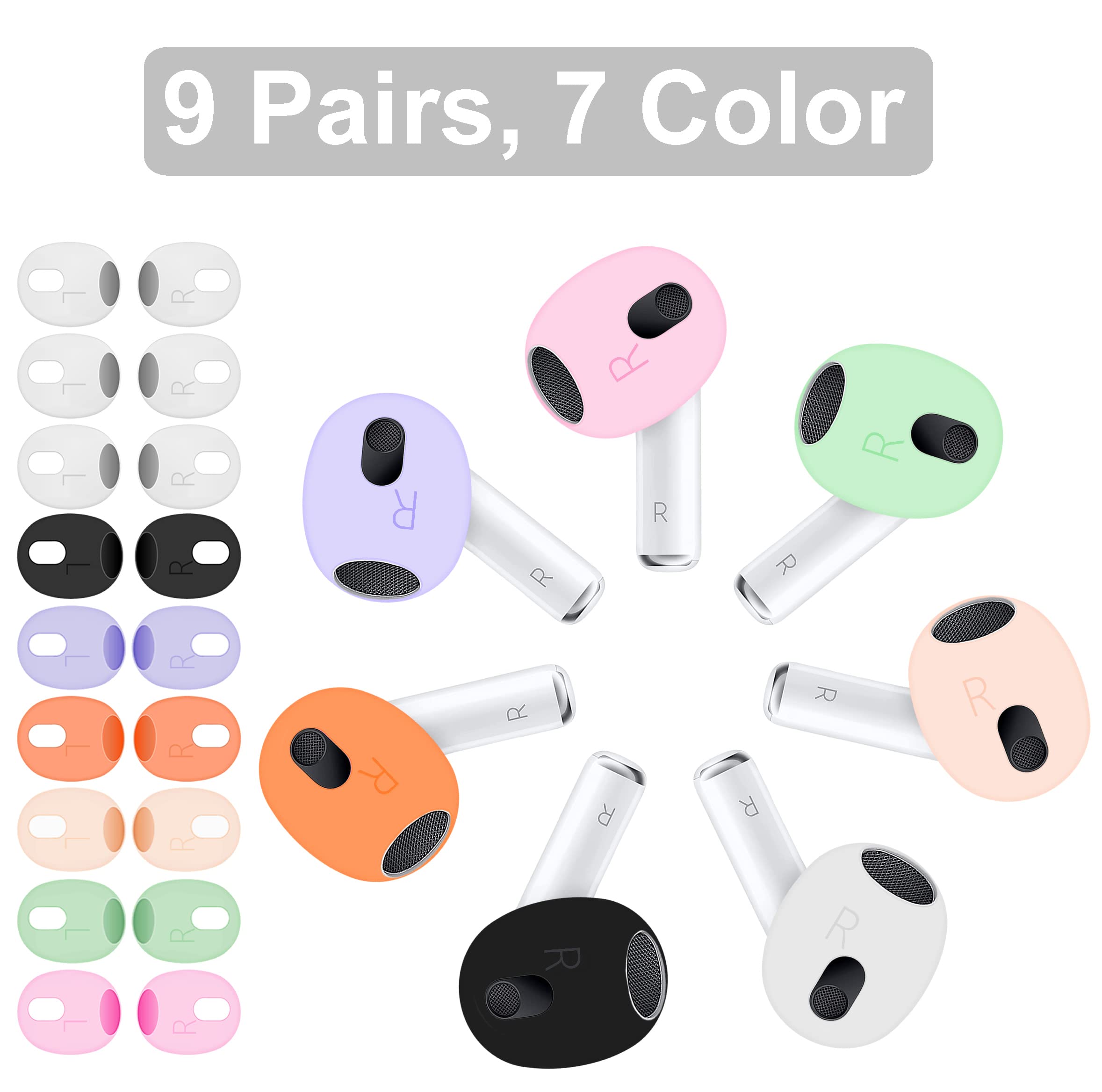 Foto 7 pulgar | Almohadillas Auriculares Ii-excel para Airpods Tercera Generación 9 Pares - Venta Internacional