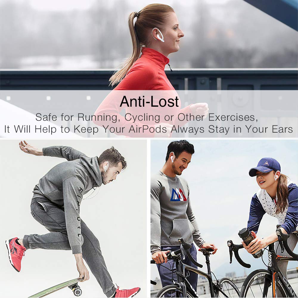 Foto 4 pulgar | Ganchos Deportivos Antideslizantes para AirPods Icarerspace Blancos - Venta Internacional