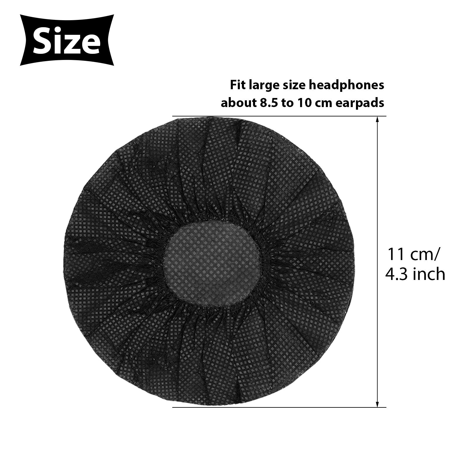 Foto 3 pulgar | Fundas Desechables Para Auriculares, 100 Unidades, Negras - Venta Internacional.
