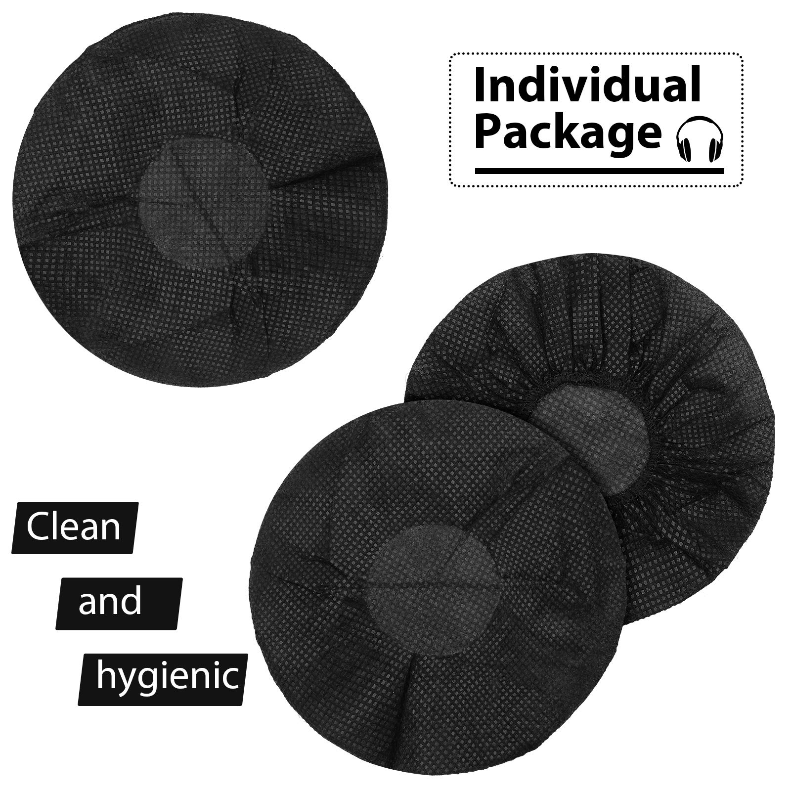 Foto 4 pulgar | Fundas Desechables Para Auriculares, 100 Unidades, Negras - Venta Internacional.