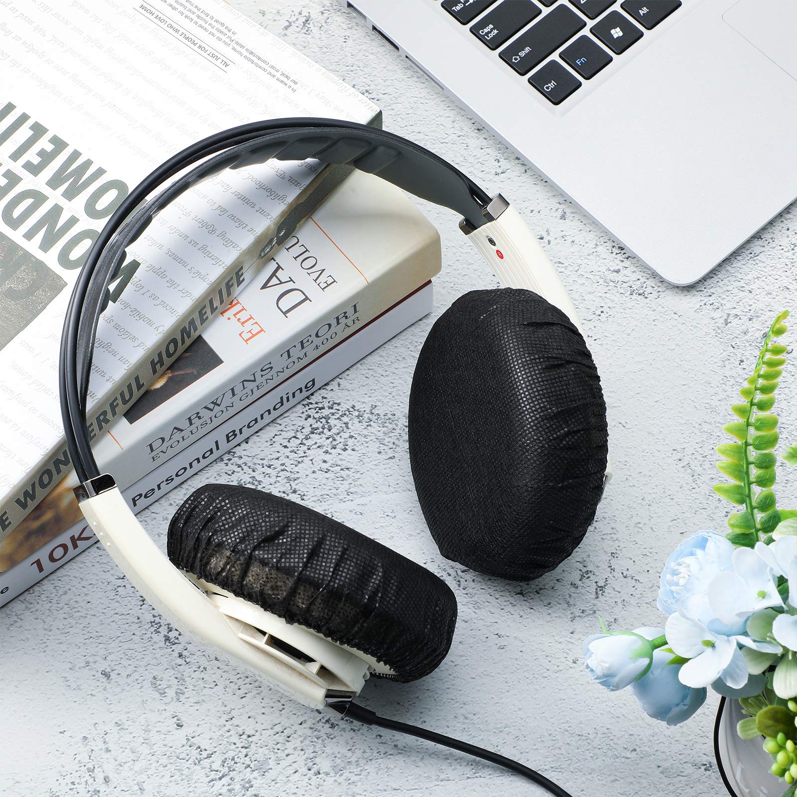 Foto 6 pulgar | Fundas Desechables Para Auriculares, 100 Unidades, Negras - Venta Internacional.